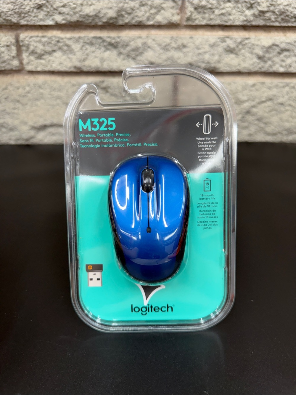 Logitech M325 Wireless Mouse - Blue/Black Accents